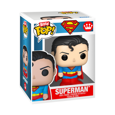 Figura de vinil Bitty Pop! do Superman na caixa