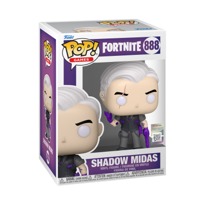 Funko Pop! Shadow Midas de Fortnite número 888 em embalagem