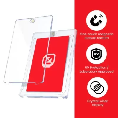 Capa transparente de plástico para dispositivo com fecho magnético e proteção UV