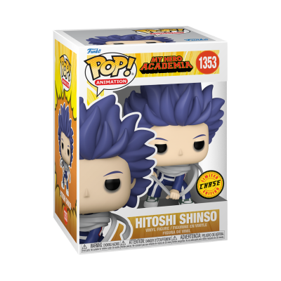 Funko Pop! de Hitoshi Shinso da My Hero Academia na embalagem