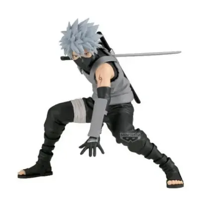 Figura de ação Kakashi Hatake do anime Naruto em posição de combate