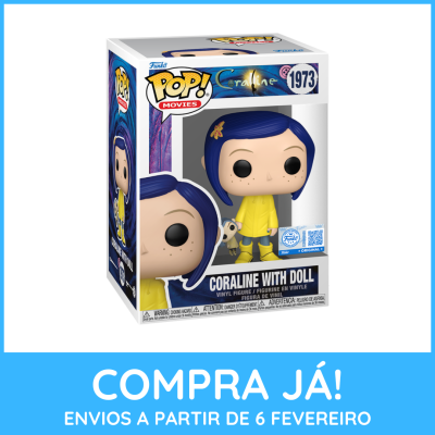 Funko Pop! Coraline com boneca em caixa de embalagem