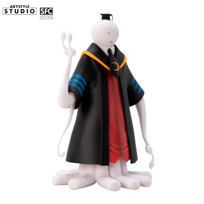 Figura decorativa de personagem com capa preta e tentáculos brancos
