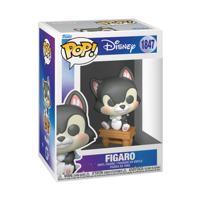 Figura Funko Pop! vinil Figaro Disney 1847 em caixa com janela
