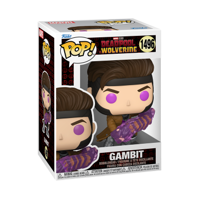 Figura Funko Pop! Gambit da coleção Deadpool & Wolverine na caixa