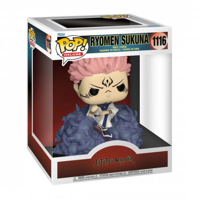 Figura POP! Deluxe Ryomen Sukuna Jujutsu Kaisen em caixa de embalagem