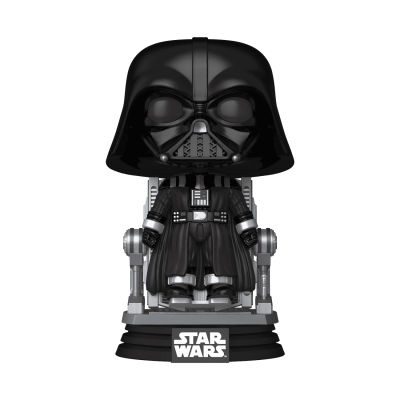 Figura Funko Pop Darth Vader sentado na cadeira Star Wars