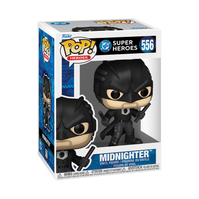 Figura Funko Pop Midnighter da série DC Super Heroes na caixa