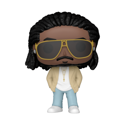 Figura vinil Funko Pop de homem com dreadlocks e óculos de sol