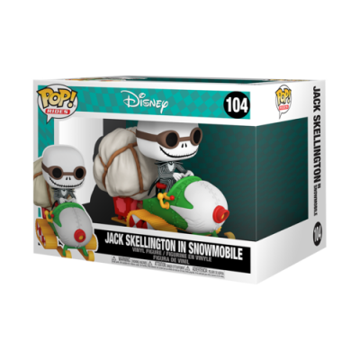 Figura Funko Pop! Disney Jack Skellington em motoneve na caixa