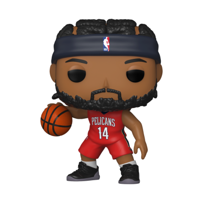 Figurine Funko Pop jogador basquetebol Pelicans número 14 com bola laranja