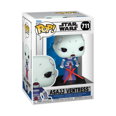 Figura Funko Pop! Star Wars Asaajj Ventress número 711 em embalagem