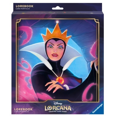 Embalagem do card portfolio Disney Lorcana com ilustração da Rainha Má