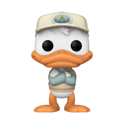 Figura Funko Pop de pato com boné bege e colete