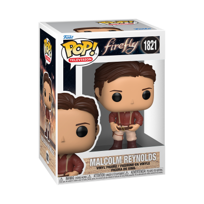 Figura de vinil Pop! Television Malcolm Reynolds da série Firefly na caixa