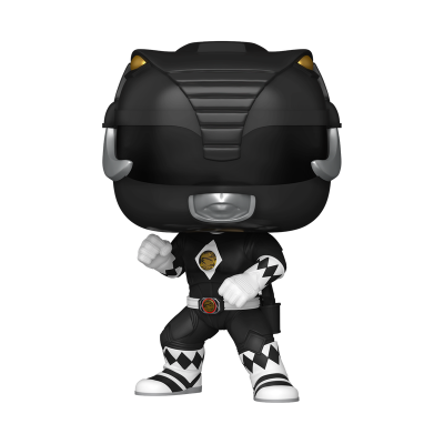 Figura Funko Pop com fato preto e capacete preto com detalhes amarelos