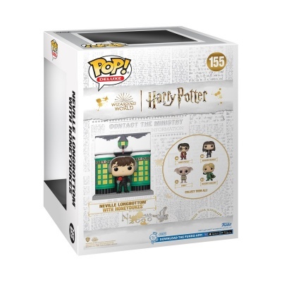 Caixa da figura POP! Deluxe 155 Harry Potter Neville Longbottom com abelhas
