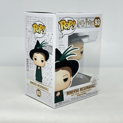 Figura Pop! Minerva McGonagall de Harry Potter na caixa branca com texto e número 93
