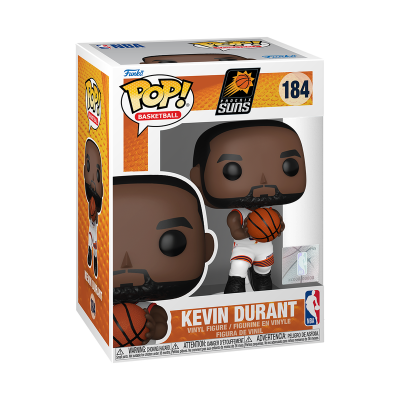 Figura Pop! Vinyl Kevin Durant NBA Phoenix Suns na caixa
