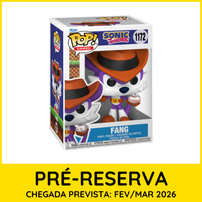 Figura Funko Pop Fang Sonic the Hedgehog 1172 com chapéu e gema