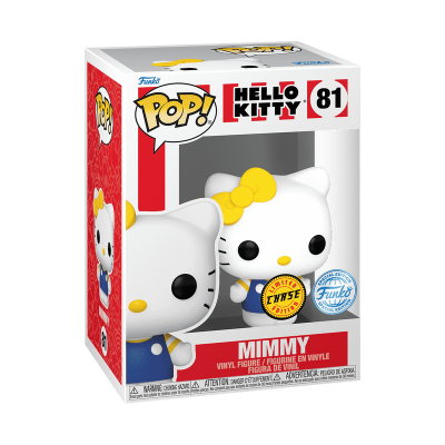 Figura de vinil Hello Kitty Mimmy na caixa