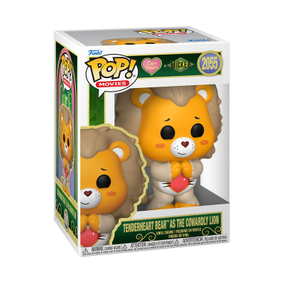 Funko Pop! Tenderheart Bear como Leão Covarde em caixa com detalhes verdes