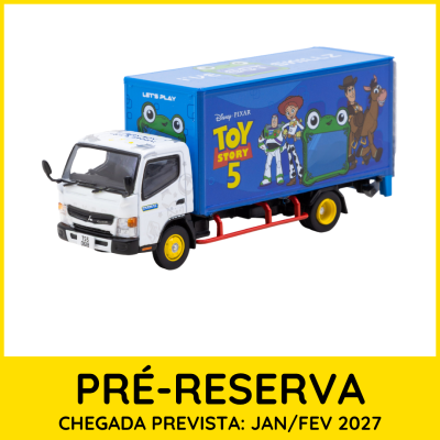 Caminhão de brinquedo Toy Story 5 em fundo branco