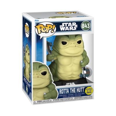 Funko Pop! Star Wars Rotta The Hutt nº 843 em caixa com janela