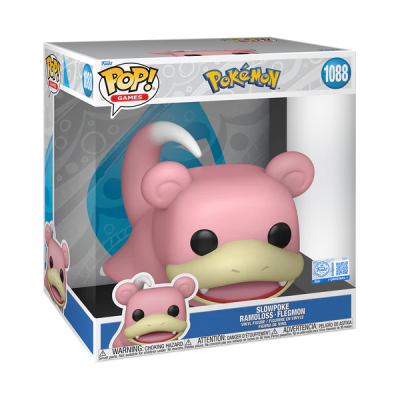 Figura Pop! Pokémon Slowpoke cor-de-rosa na caixa