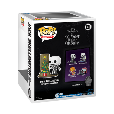 Embalagem Funko Pop! Deluxe Jack Skellington com porta de natal