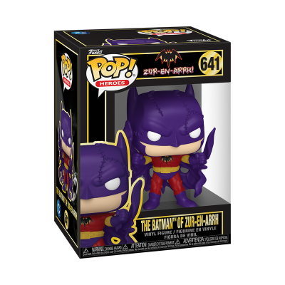 Figura de vinil Funko Pop! Heroes Batman roxo e vermelho em caixa preta