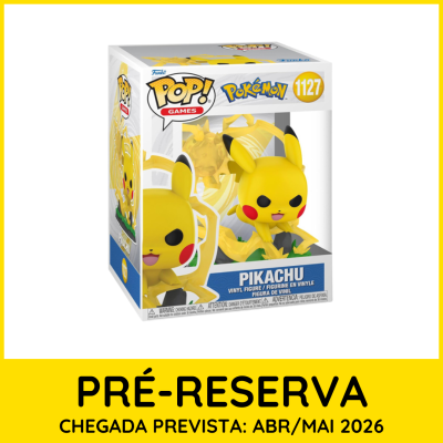 Figura Funko Pop! Pikachu Pokémon amarela em caixa transparente