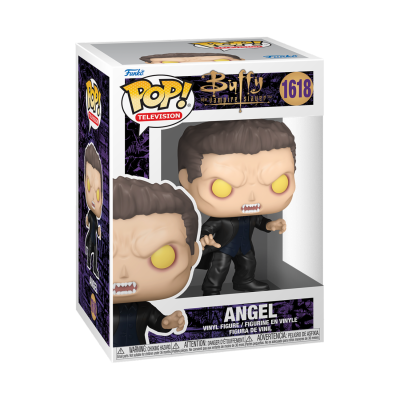 Figura Pop! Television Angel da série Buffy The Vampire Slayer na embalagem