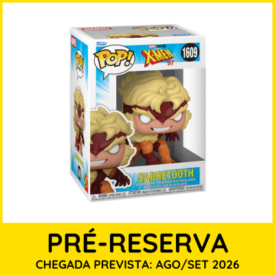 Funko Pop! Sabretooth X-Men 97 Figura Bobblehead na caixa