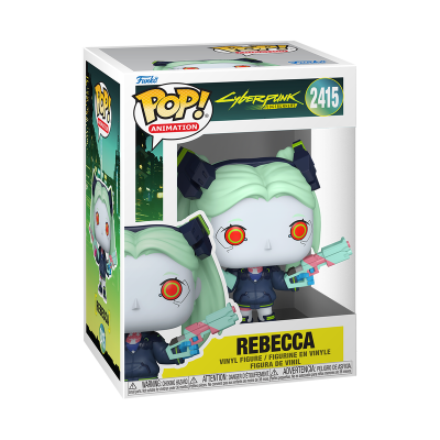 Funko POP! Emily figurinha de vinil Cyberpunk Edgerunners Rebecca na caixa