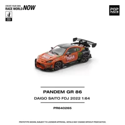 Miniatura de carro de corrida PANDEM GR 86 escala 1:64