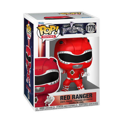 Funko Pop Red Ranger Mighty Morphin Power Rangers na caixa