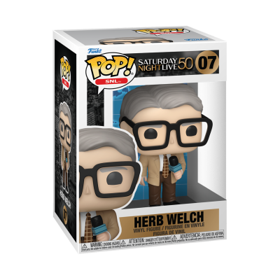 Funko Pop! Herb Welch em embalagem com microfone