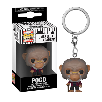 Porta-chaves Funko Pop Pocket Pogo The Umbrella Academy em vinil com embalagem preta