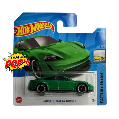 Miniatura carro Hot Wheels Porsche Taycan Turbo S verde
