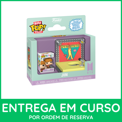 Brinquedo Funko Bitty Pop Stages Jin BTS com mini palco colorido