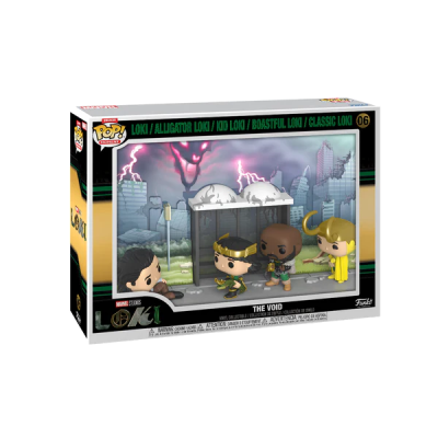 Caixa de conjunto Funko Pop! Loki com várias figuras em cenário The Void