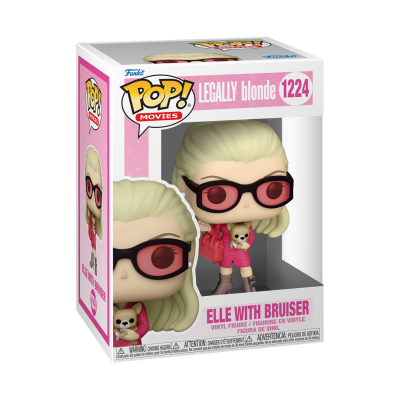 Figura Funko Pop de vinil da Elle com Bruiser da coleção Legally Blonde na embalagem