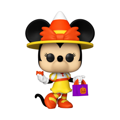 Funko Pop da Minnie Mouse com roupa de Halloween e chapéu de bruxa
