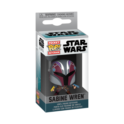 Figura chaveiro Sabine Wren da coleção Pocket Pop! Keychain Star Wars na caixa