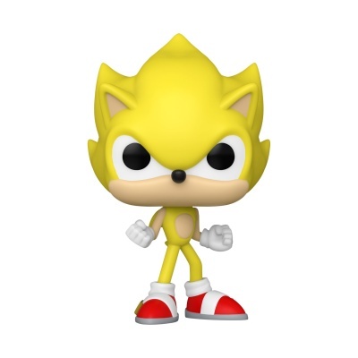 Figura colecionável estilizada do Sonic amarelo em vinil