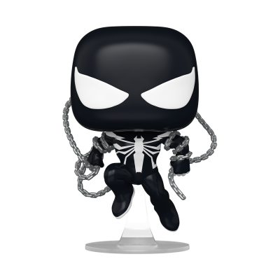 Figura Funko Pop Homem-Aranha fato negro com correntes cinzentas