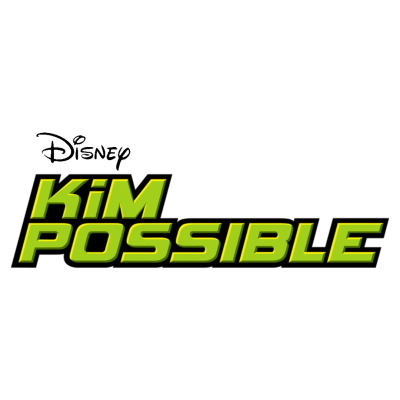 Logótipo Disney Kim Possible em letras verdes sobre fundo branco
