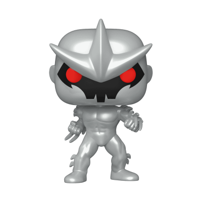 Figura colecionável Funko Pop do personagem Onslaught prateado com olhos vermelhos