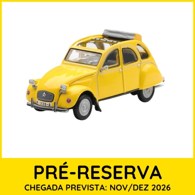 Miniatura de carro Citroën amarelo com matrícula M-1026-A